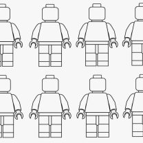 человечек лего раскраска