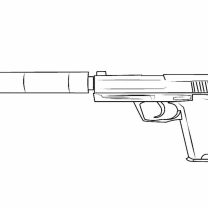 раскраска пистолеты и автоматы для детей