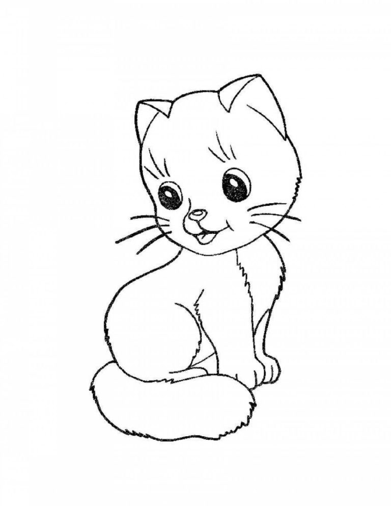 котики раскраска