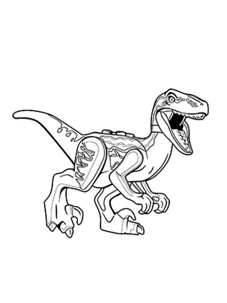 Богато окрашенная раскраска velociraptor blue