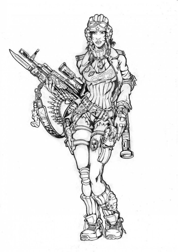 Раскраска creative metro 2033