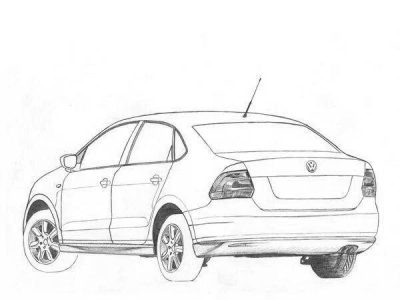 Раскраска модный volkswagen polo