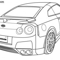 Раскраска роскошный nissan skyline