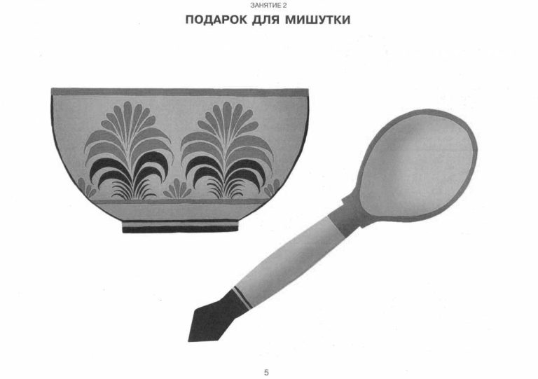 шаблон ложки для росписи для детей