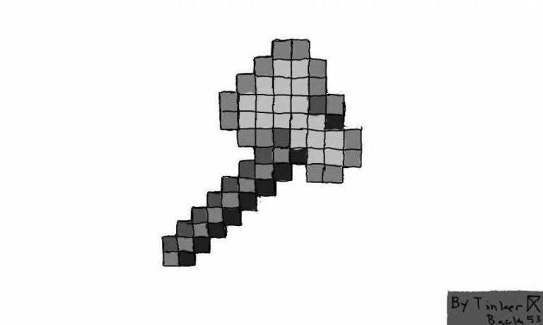 Выдающаяся страница раскраски minecraft axe